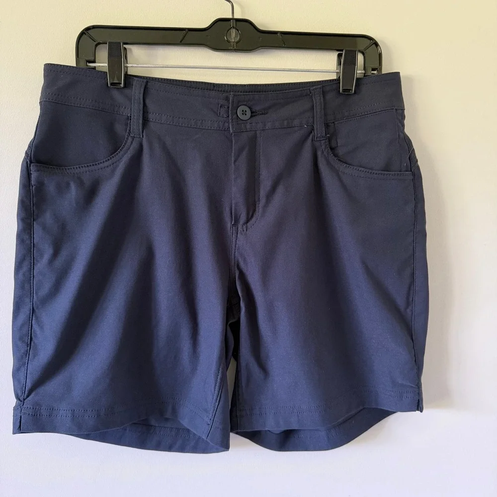 Prana Standard Fit Navy Utility Shorts Womens Size 10 Outdoors Hiking Gorpcore - Picture 8 of 9